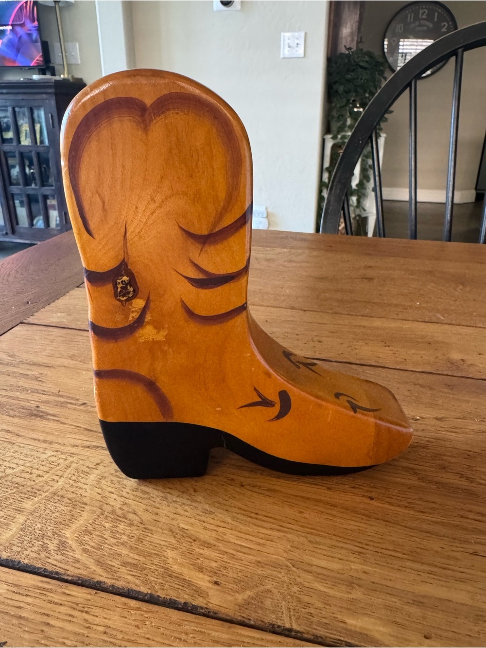 Wooden Cowboy Boot